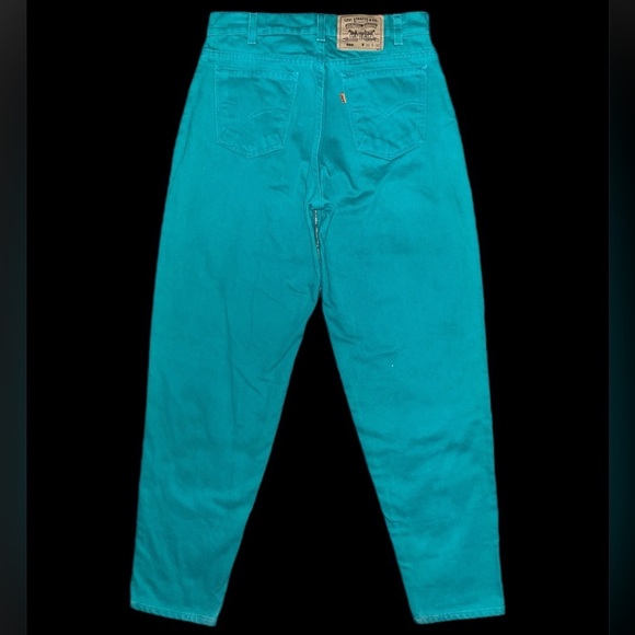 Vintage 1993 Levi’s 560 Tapered Orange Tab Mint Green Jeans 31x32 - Picture 1 of 9